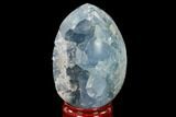 Crystal Filled Celestine (Celestite) Egg Geode - Madagascar #140309-2